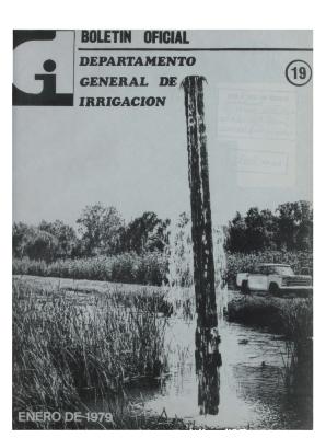 Boletín Informativo del Departamento General de Irrigación Tomo N°3 (números 19 al 28)